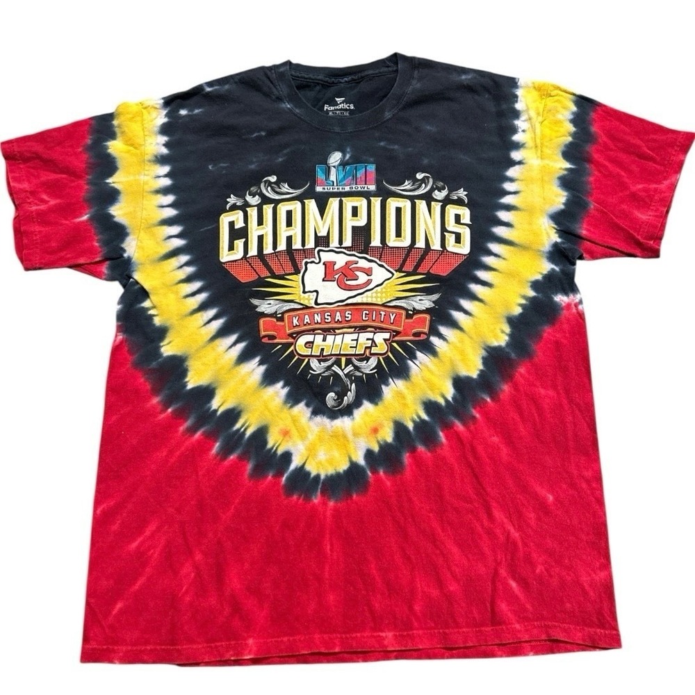 Kansas City Chiefs Super Bowl LVII Champions Men's XL Tie dyed Fanatics